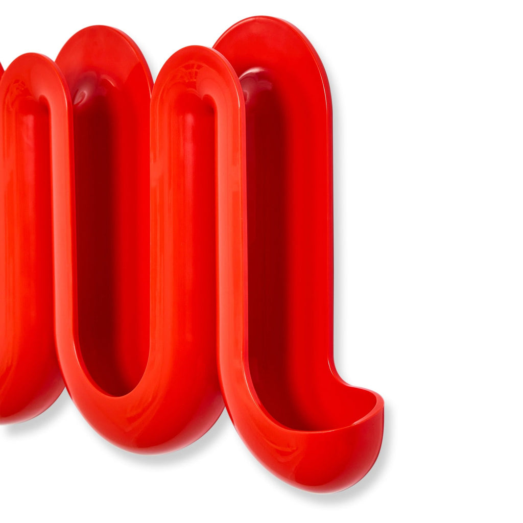 Swell Coat Rack &amp; Wall Organizer - Red/ Orange