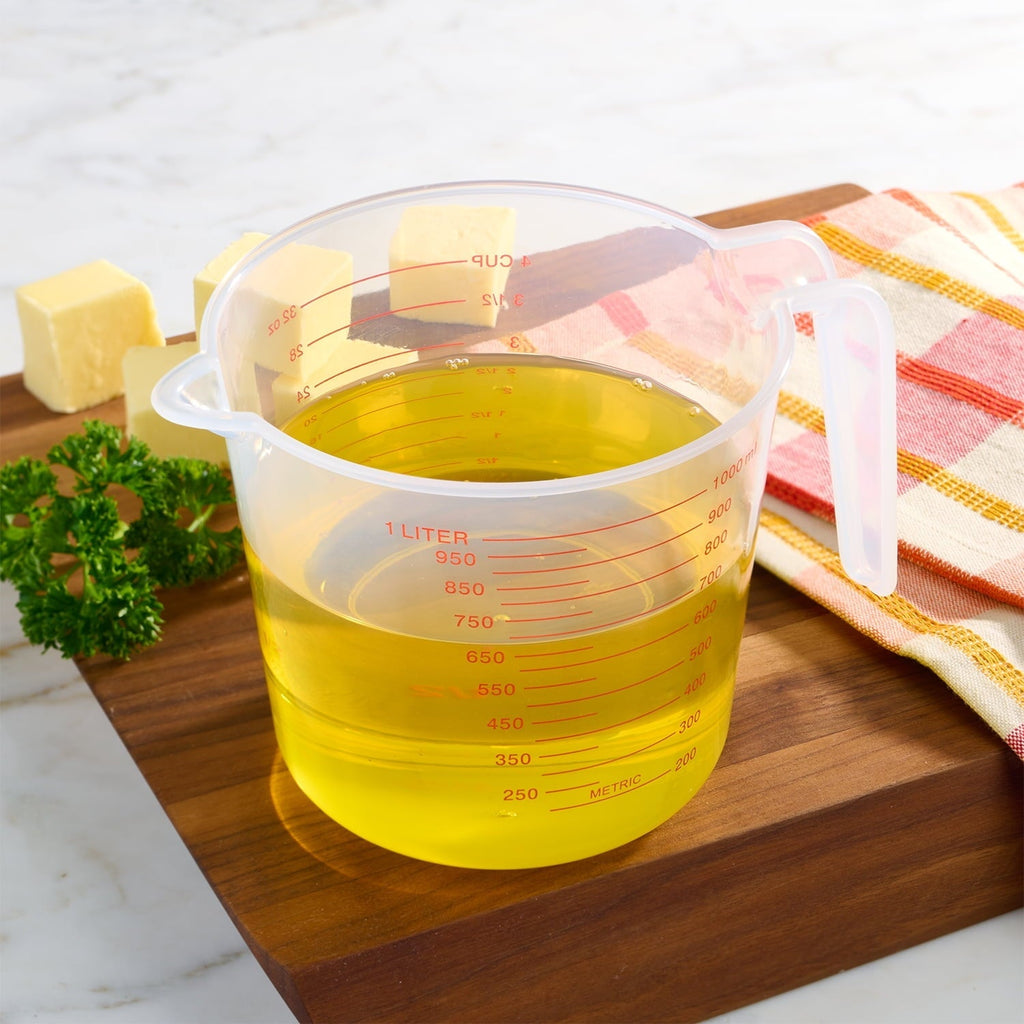 (12 pack) 4 Cup PP Plastic Measuring Cup, 32 oz, Clear