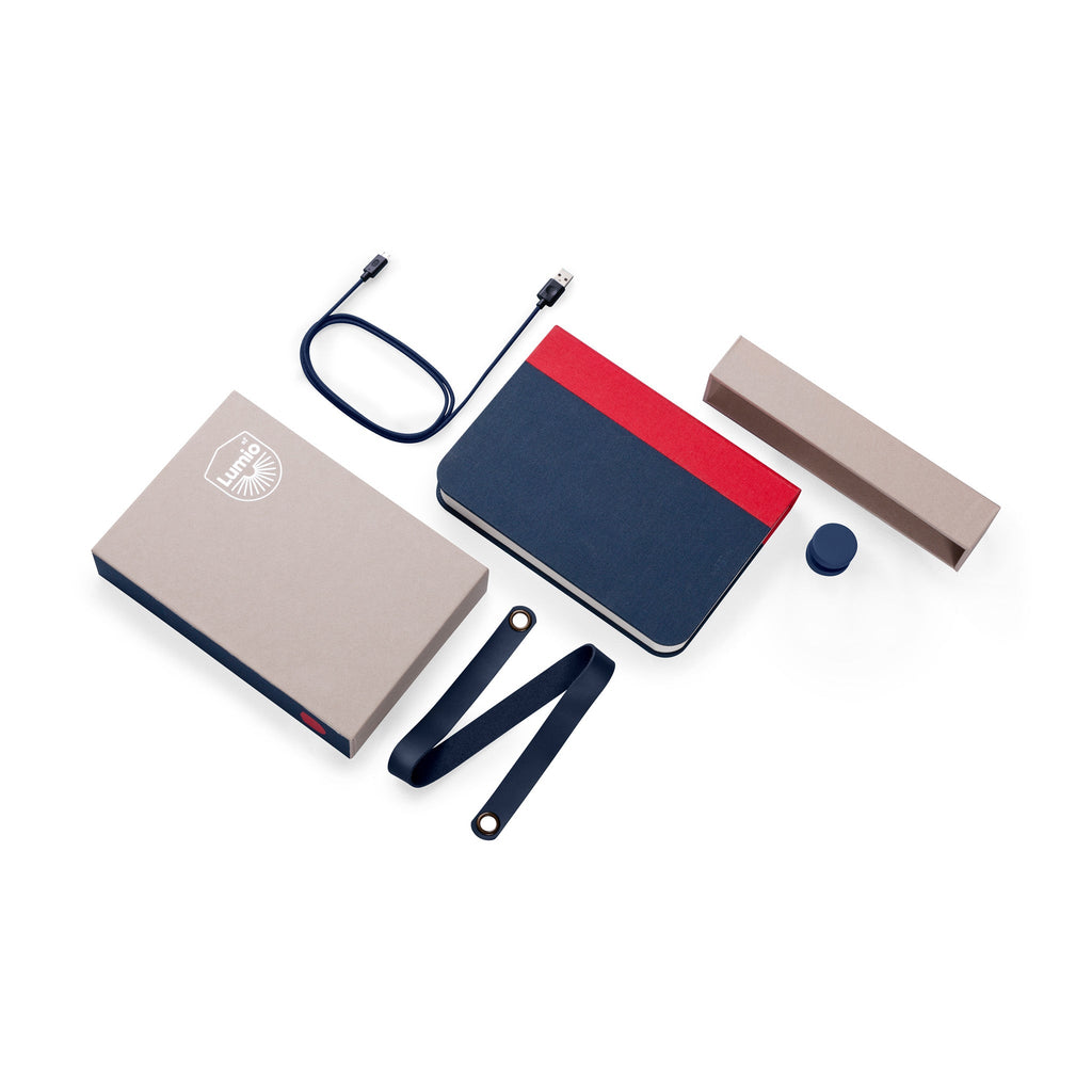 Lumio Book Lamp - Red/ Navy