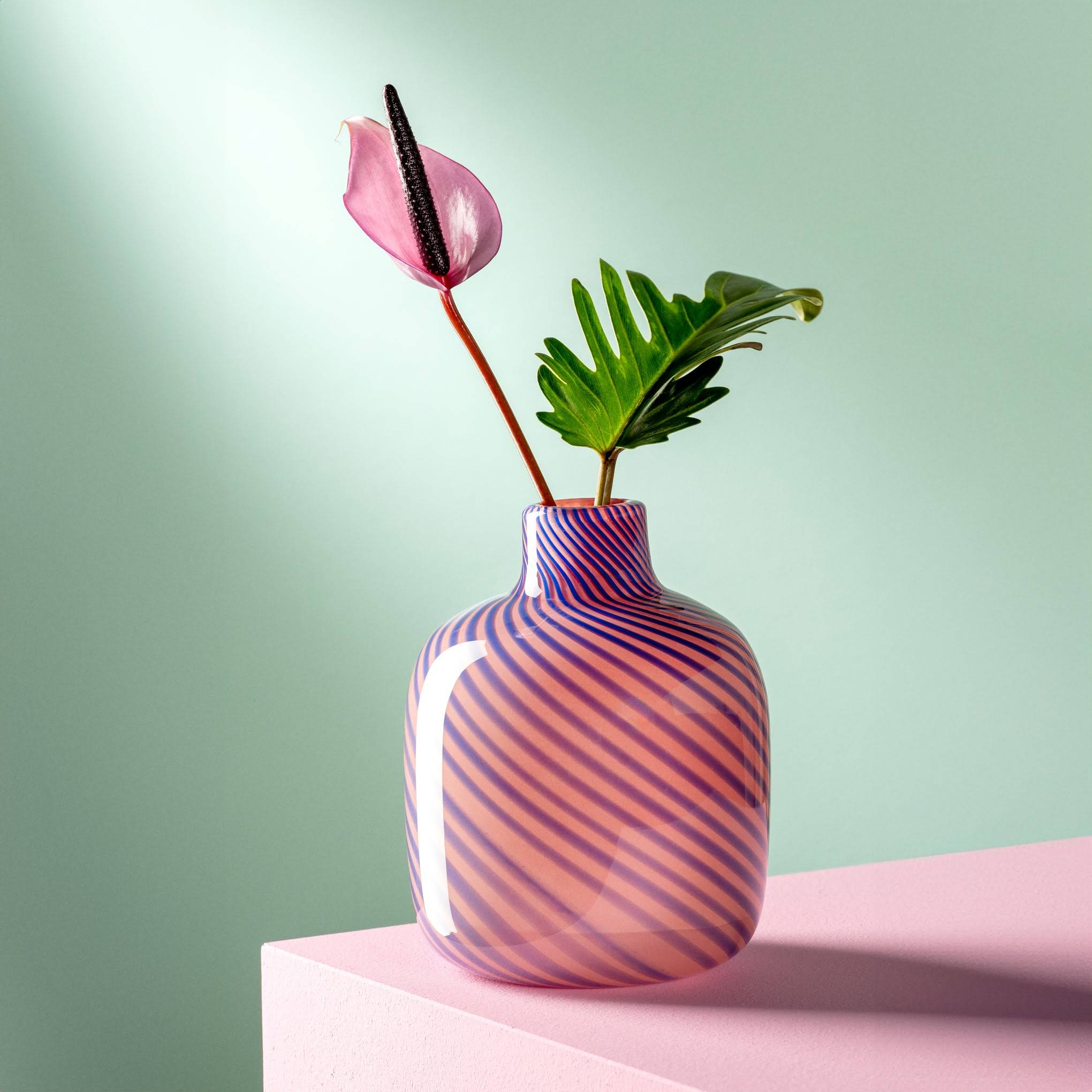 Filo Colori Glass Vase - Pink