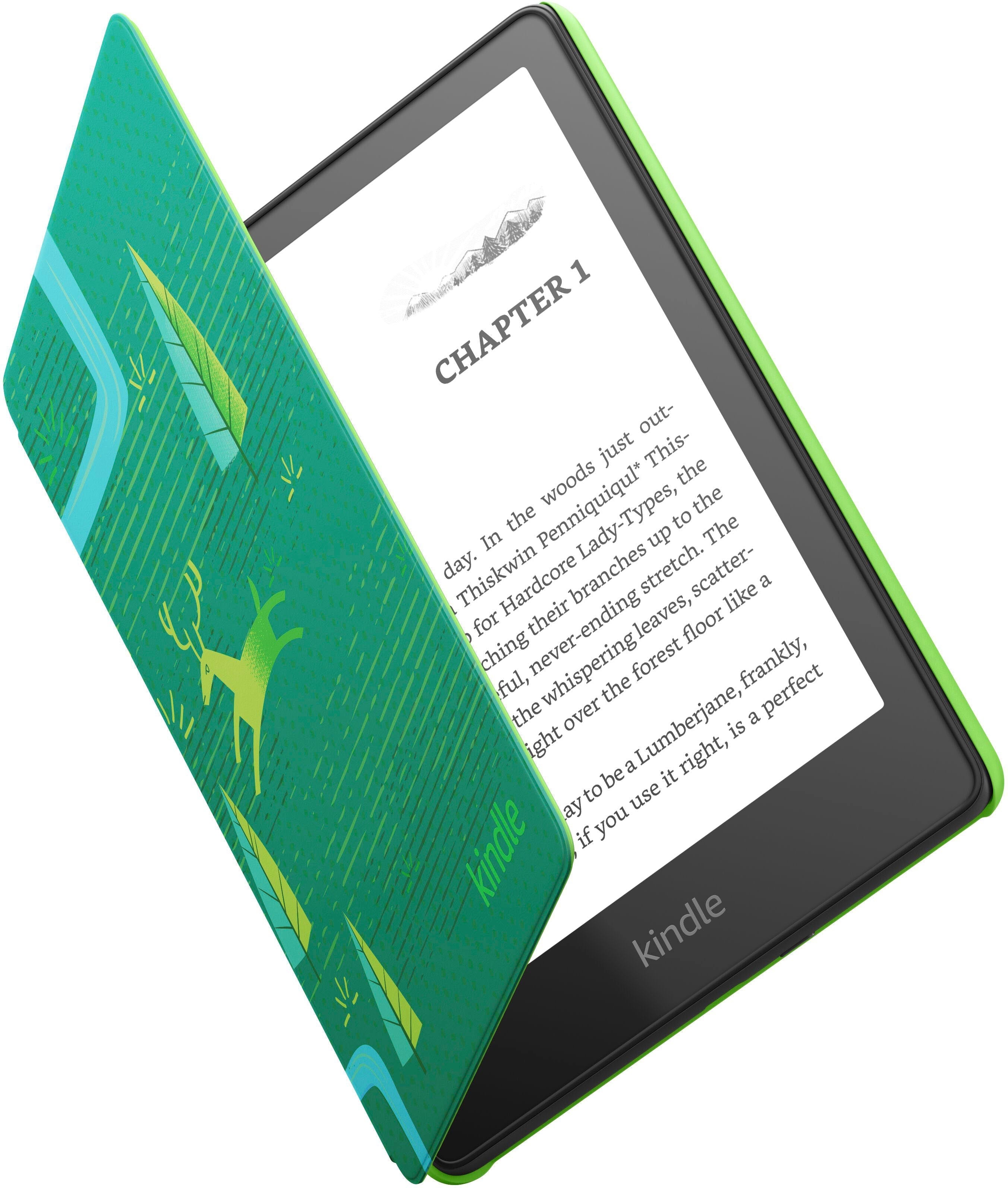Amazon – Kindle Paperwhite Kids E-Reader 6.8′′ display with kid-friendly cover – 16GB – 2022 – 2023 – Emerald Forest