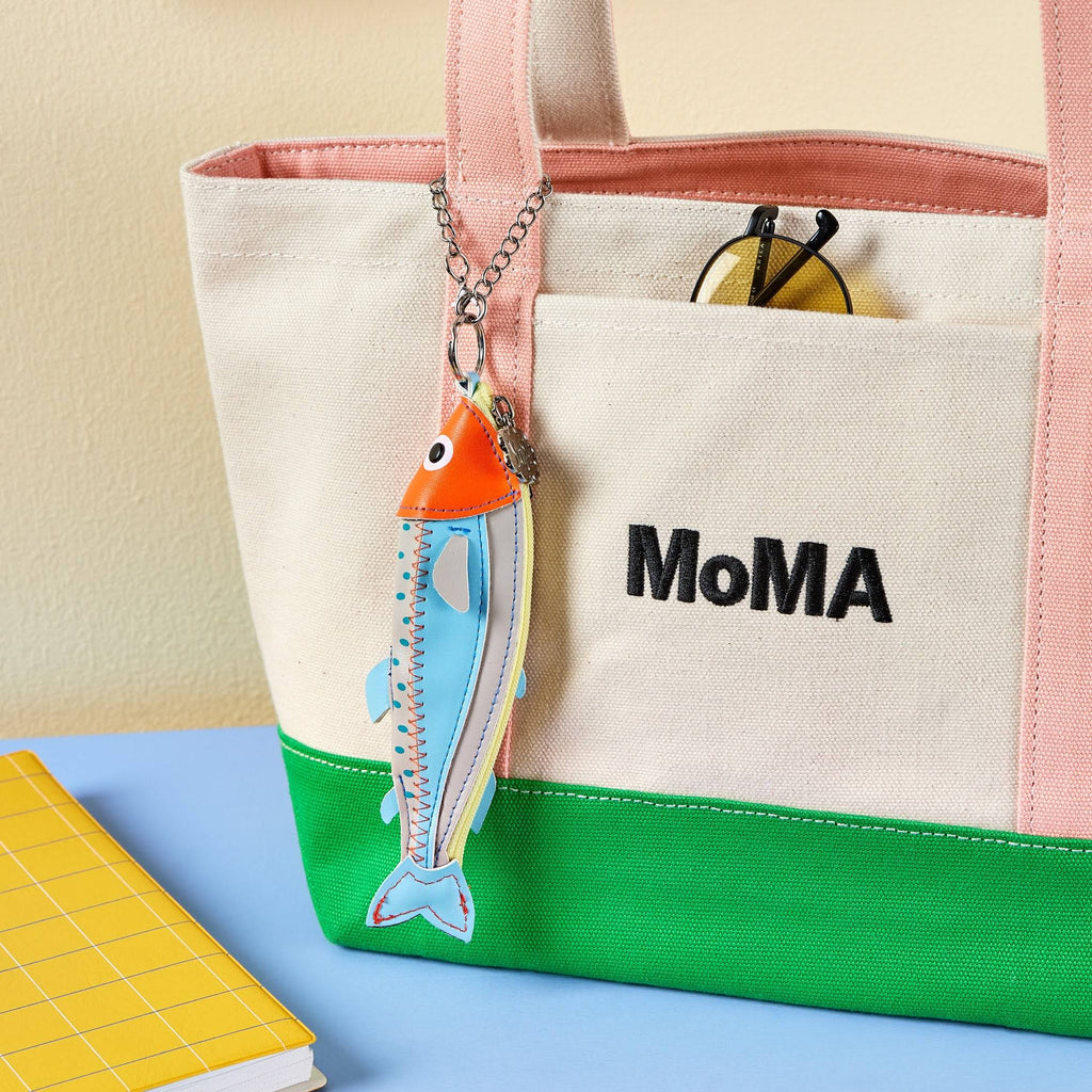 Fish Zip Pouch - Blue/ Orange