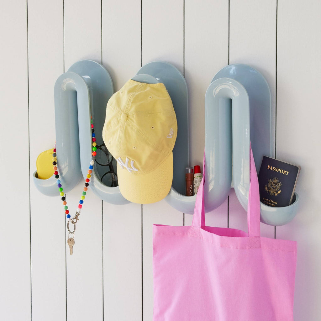 Swell Coat Rack &amp; Wall Organizer - Red/ Orange