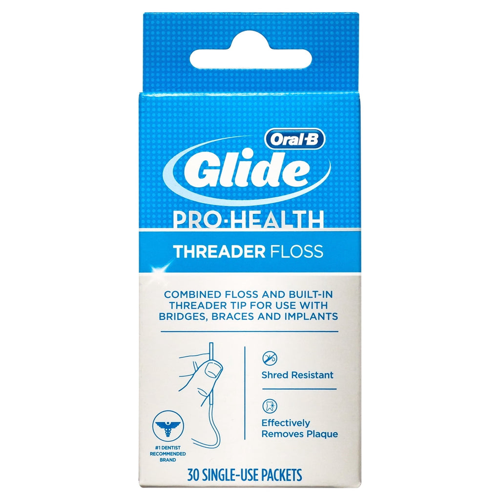 Floss, Glide Pro-Health Dental Floss Threader for Braces and Dental Work, 30 Count