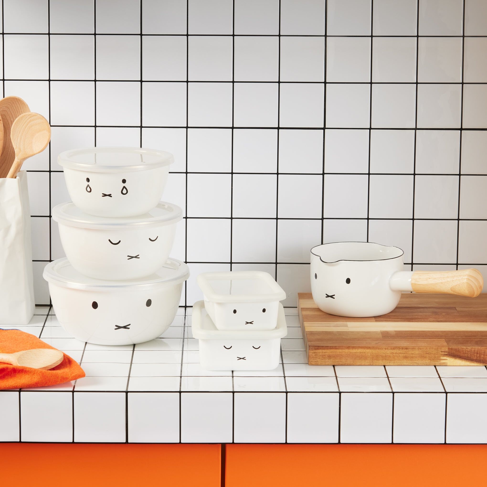 Miffy Enamel Baking Pan with Lid - Set of 2