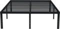 EMODA Queen Bed Frame No Box Spring Needed 18 Inch Heavy Duty Metal Tall Platform Bed Frame