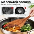 6-Piece Natural Teak Wooden Spoons for Cooking With 10 Hooks，Handcrafted Kitchen Utensils Set ，Ideal Gift Set