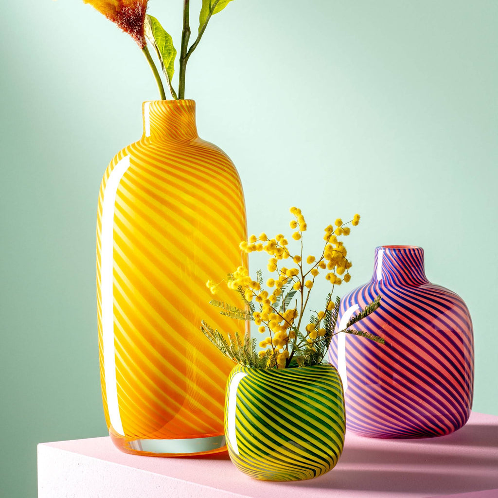 Filo Colori Glass Vase - Pink