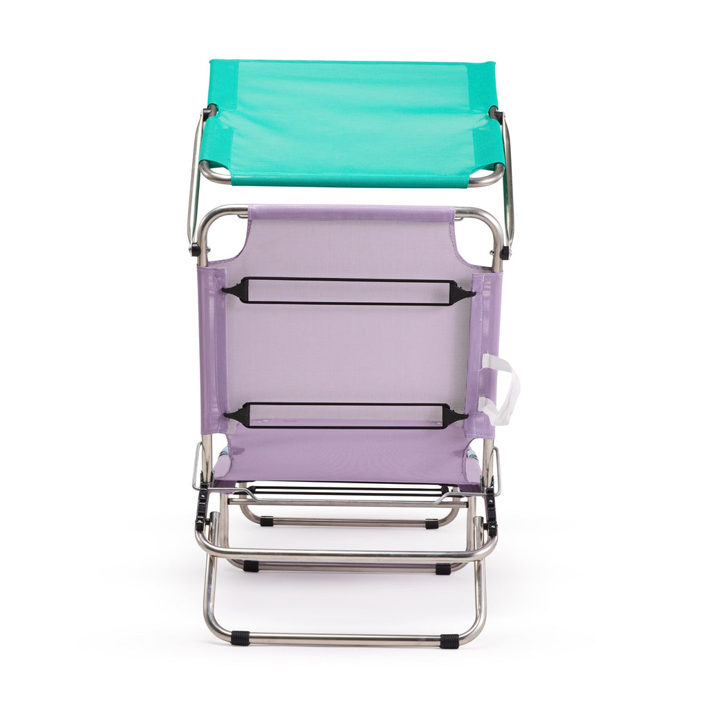 Amigo Outdoor Lounge Chair with Sun Shield - Lilac/ Teal