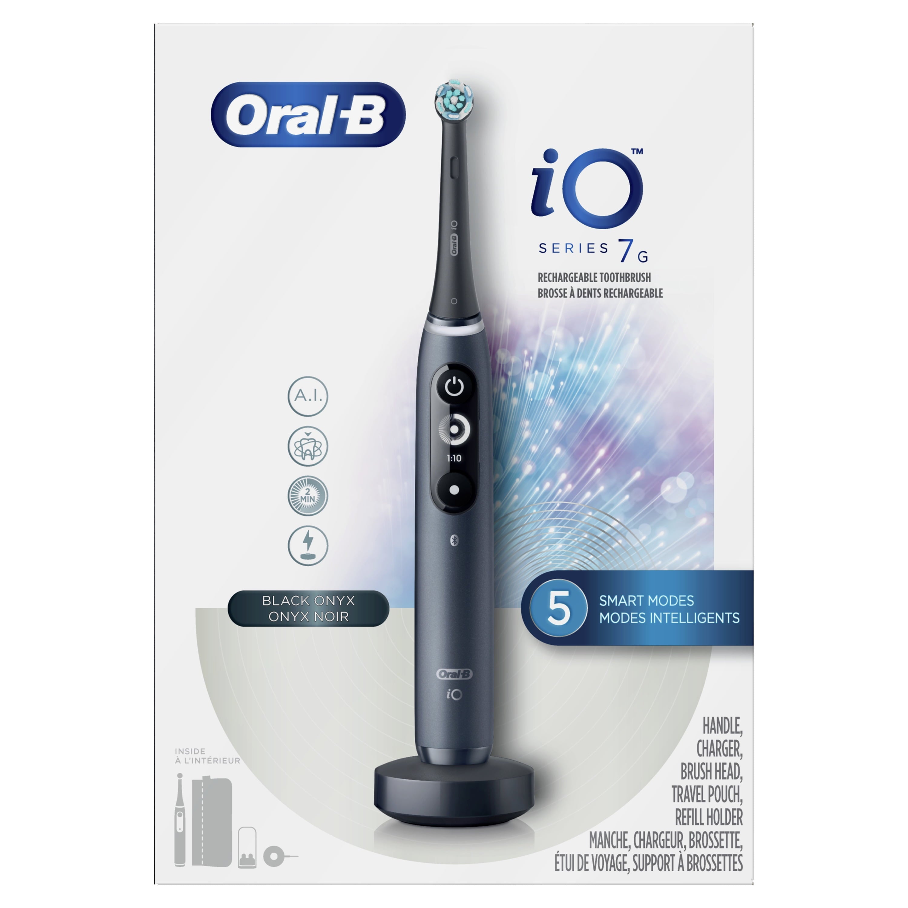 iO Series 7G Electric Toothbrush with 1 Brush Head, Black Onyx