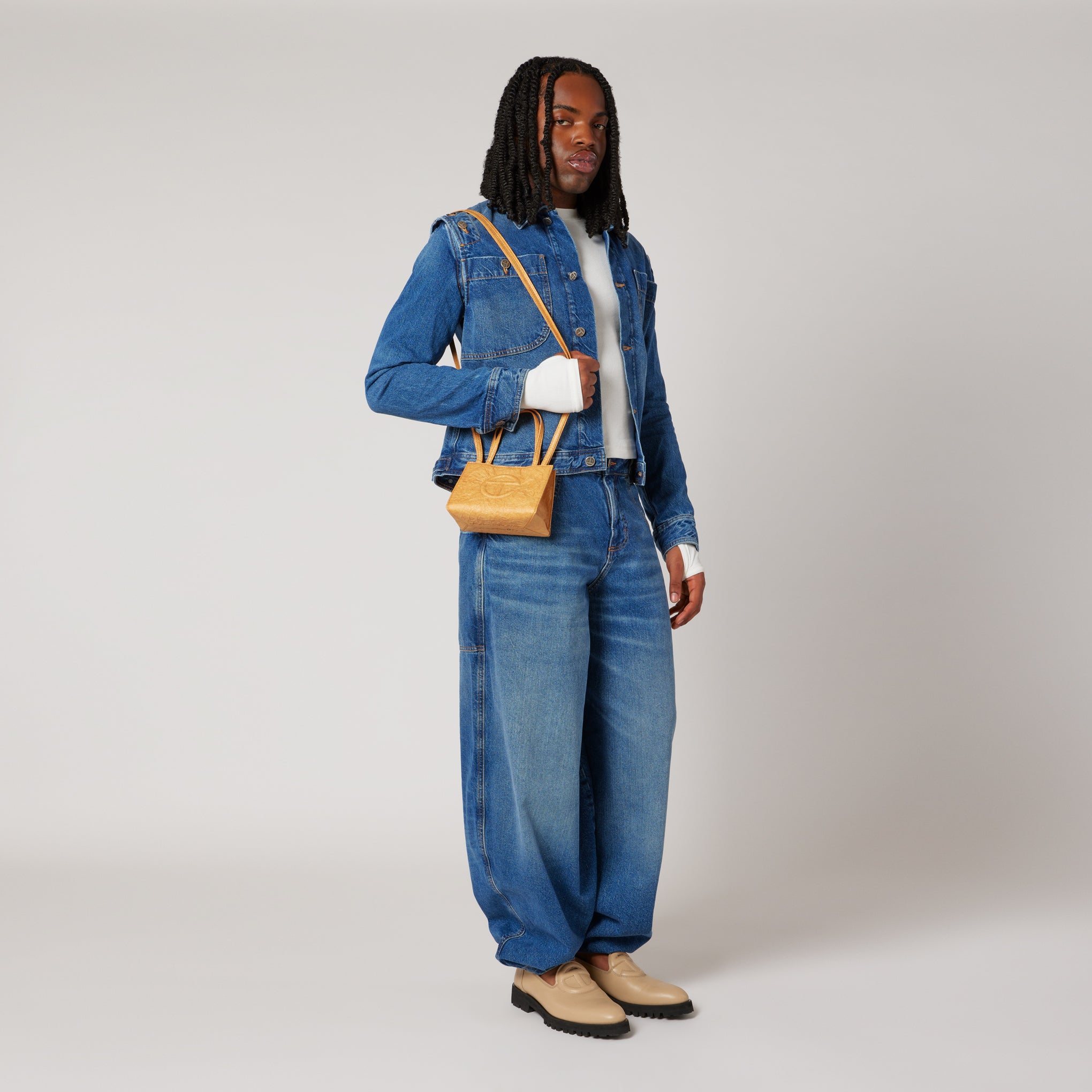 Telfar Tyvek Shopping Bag - Brown