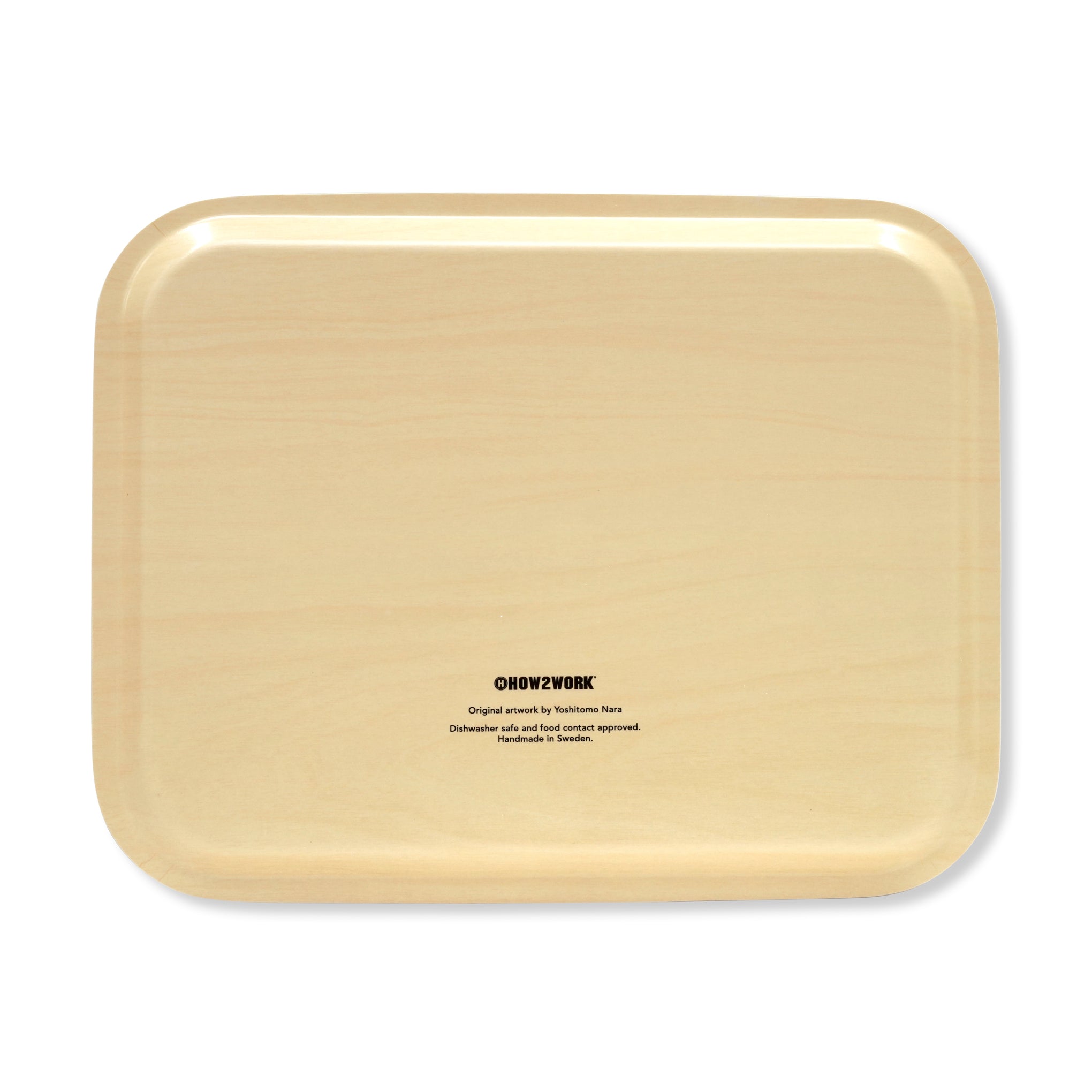 Yoshitomo Nara Birch Wood Tray - White/ Multi
