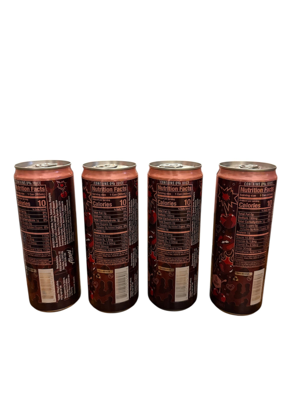 CHERRY BOMB, ENERGY DRINK, SUGAR FREE, LOW CALORIE, 12 fl oz. CANS, 4 pack