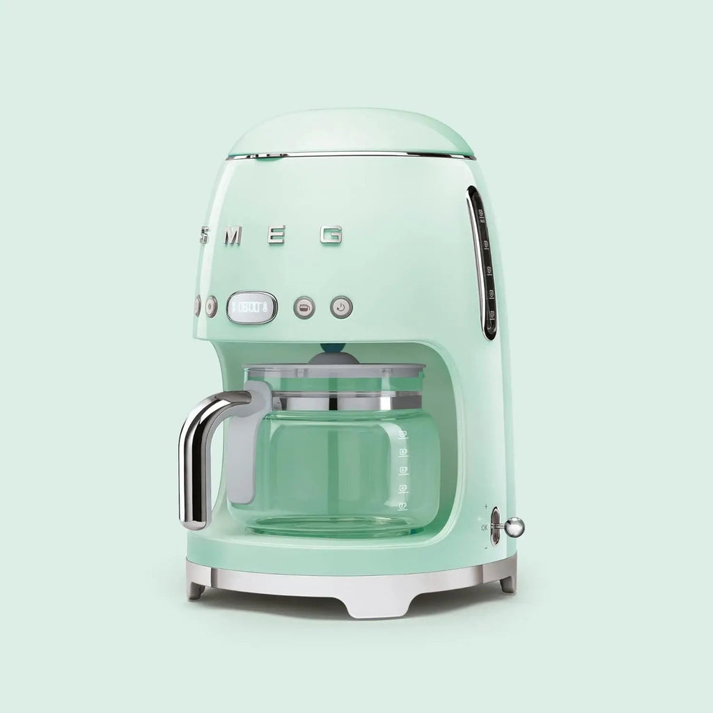Smeg 50's Retro Style Aesthetic Drip Filter Coffee Machine, 10 cups, Pastel Green