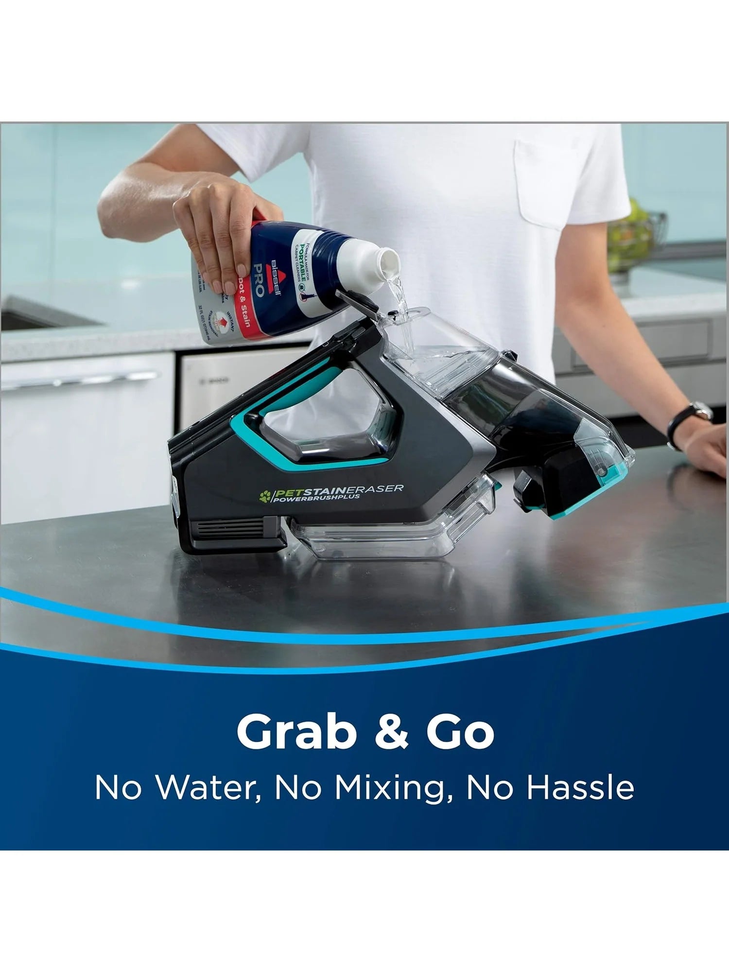 BISSELL Pet Stain Eraser PowerBrush, 20 min runtime, DirtLifter PowerBrush, Stationary Pet Tool,