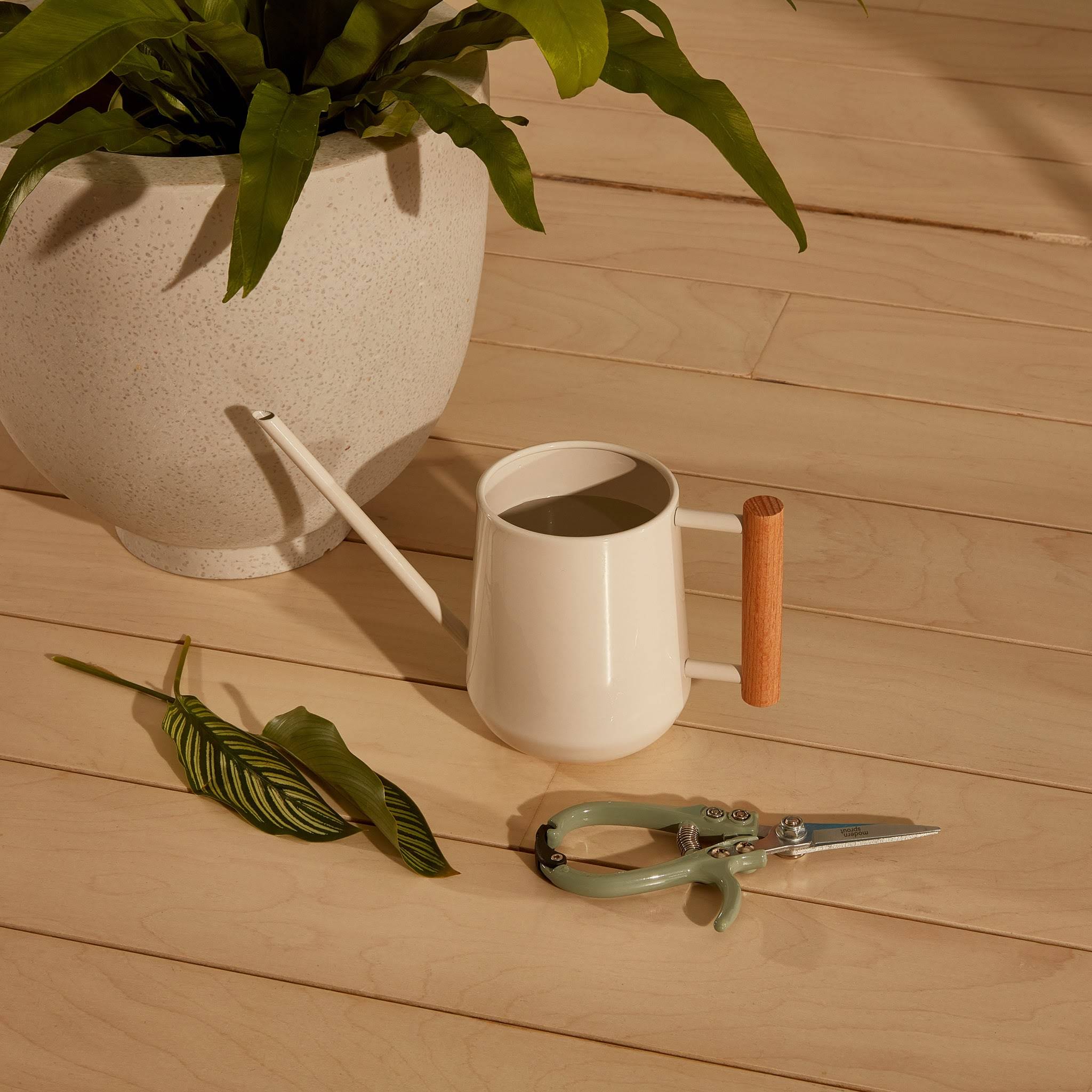 Burgon &amp; Ball Steel Watering Can - White