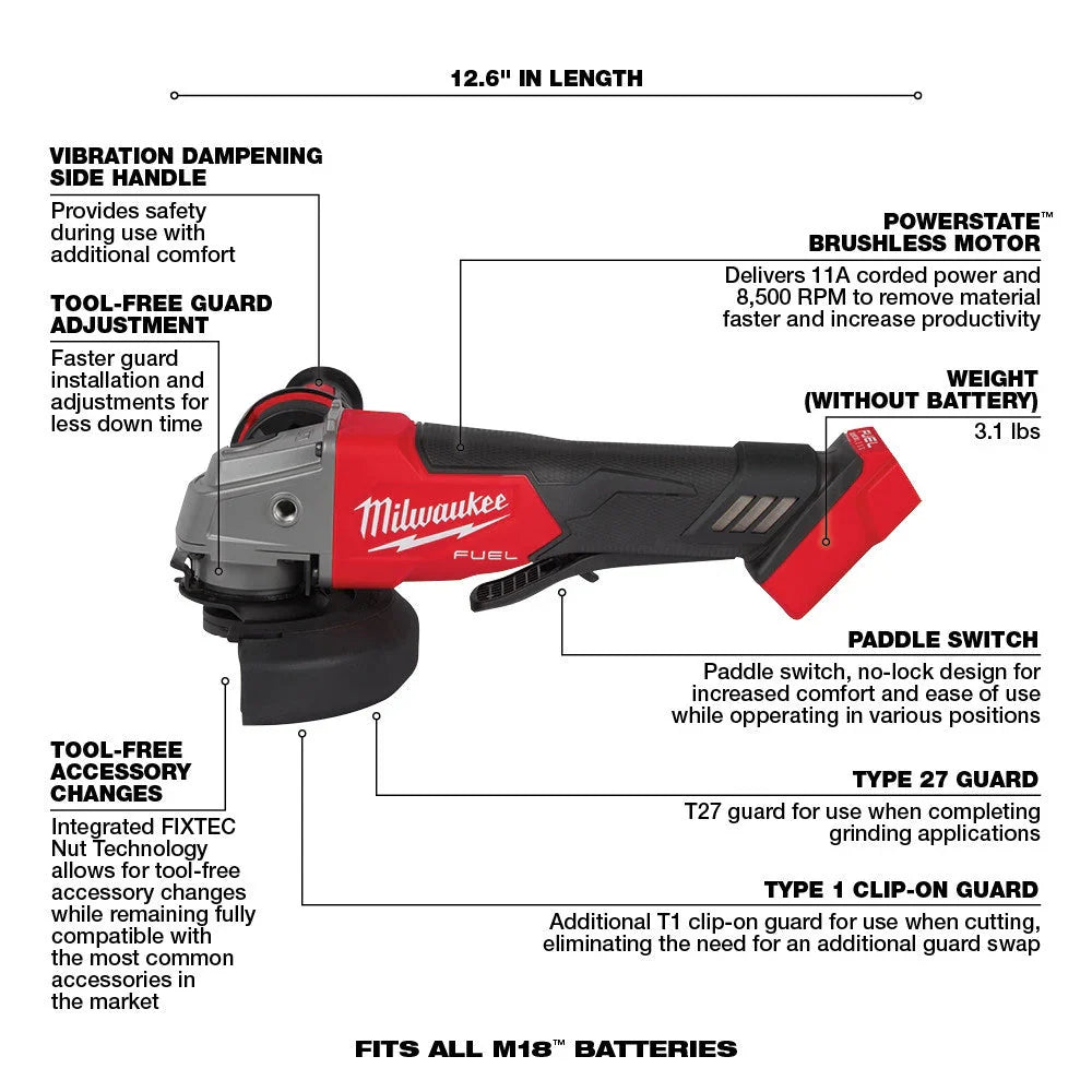 FUEL Lithium-Ion Brushless Cordless 7 Tool Combo Kit 5.0 Ah 18V M18