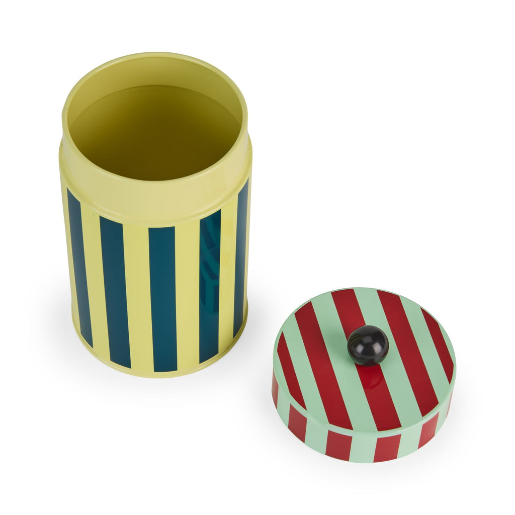 Dusen Dusen Striped Canister - Yellow/ Blue