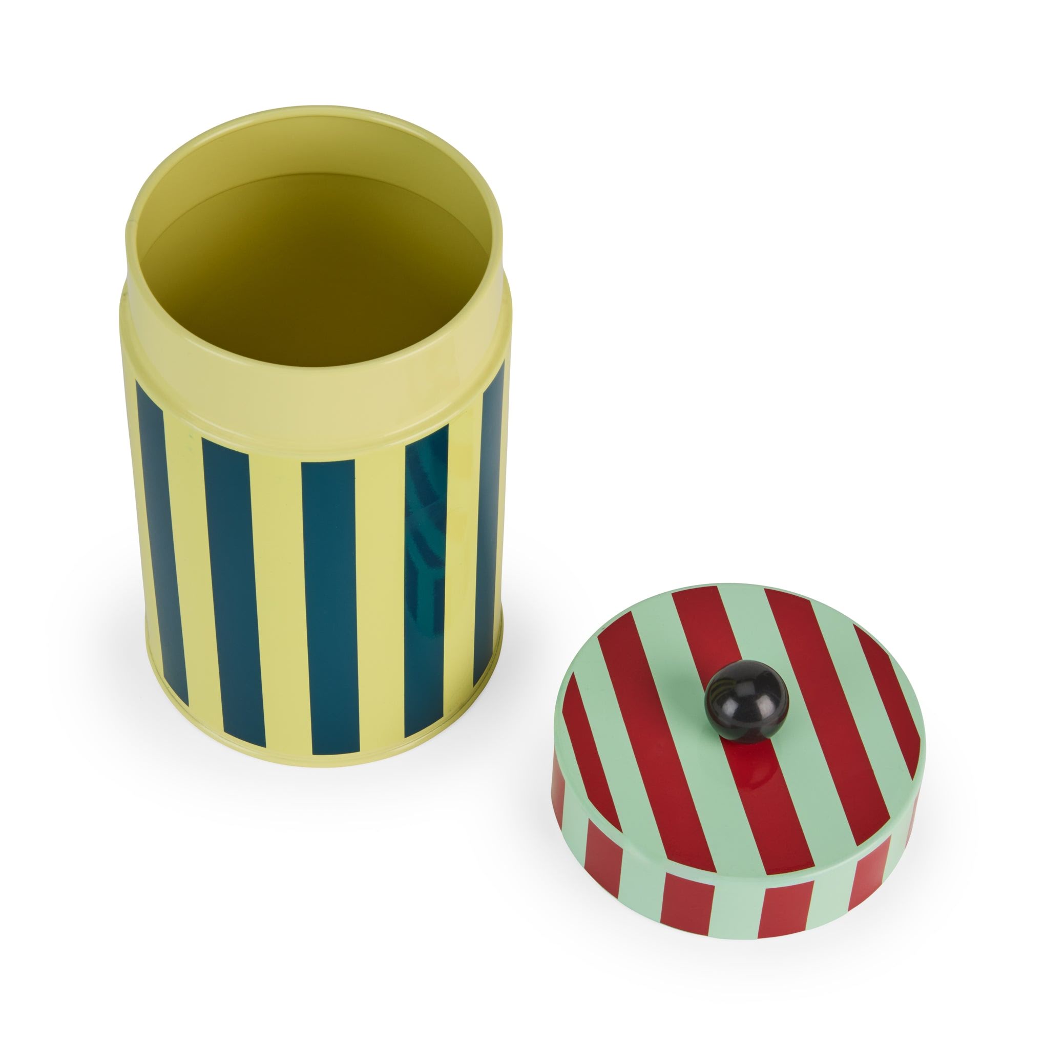 Dusen Dusen Striped Canister - Yellow/ Blue