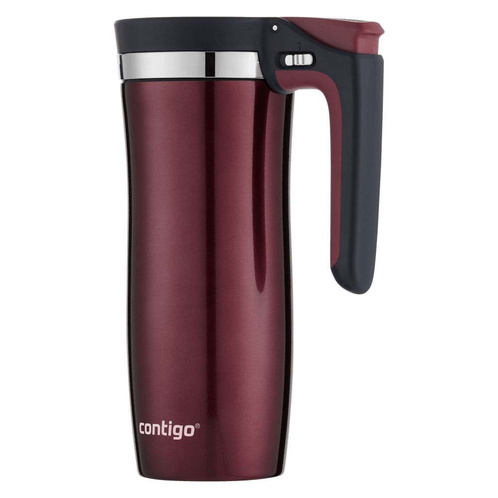 Contigo® Handled Stainless Steel Travel Mug with Easy-Clean AUTOSEAL® Lid, 16oz - Spiced Wine