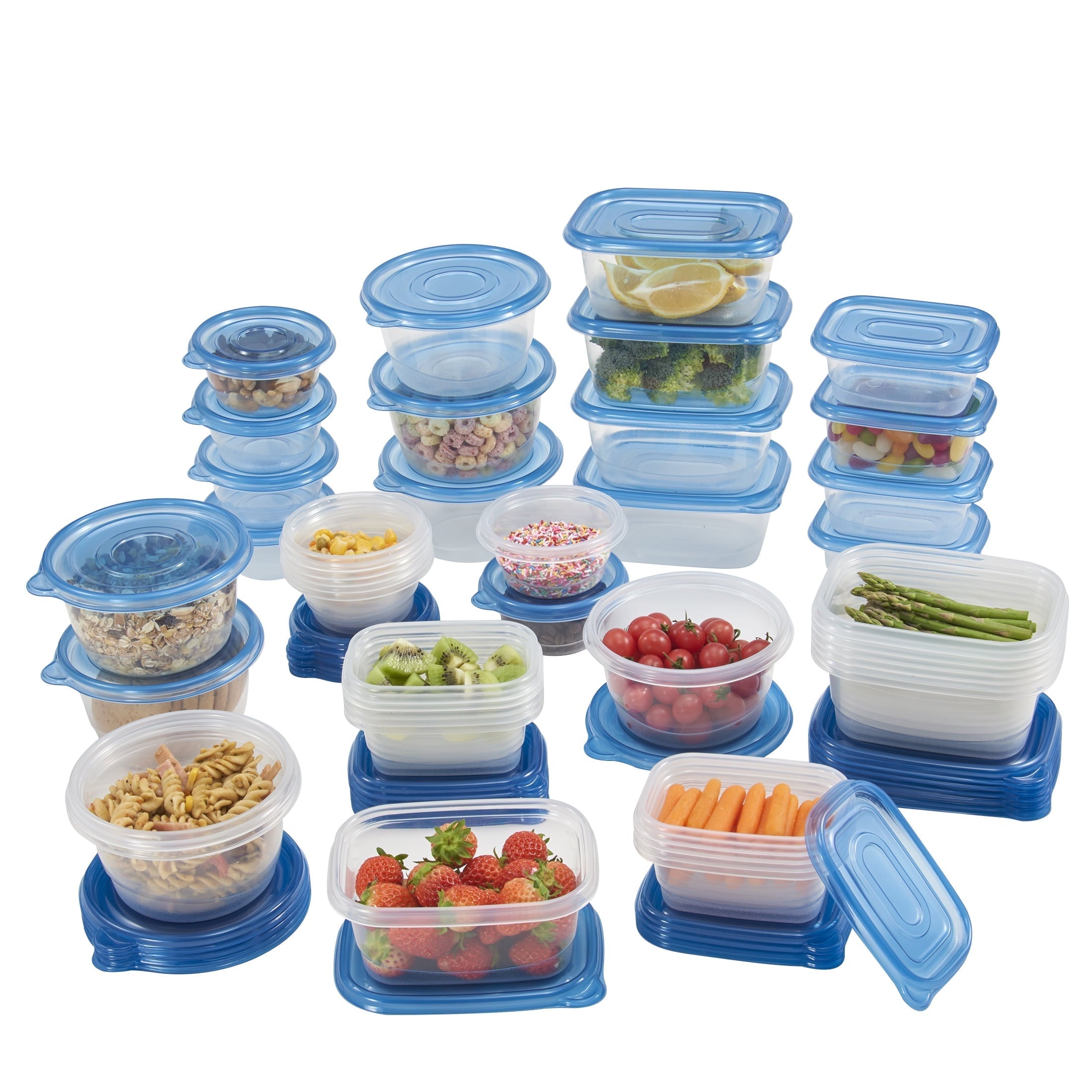 92pc Plastic Food Storage Container set, Ideal Use for Refrigeration Storage and Organization,...