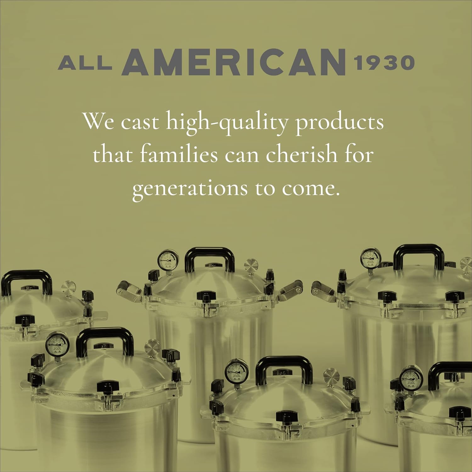 All American 1930: 21.5qt Pressure Cooker/Canner (The 921) – Exclusive Metal to Metal Sealing System – Easy to Open & Close – Suitable for Gas, Electric, or Flat Top Stoves – Made in the USA