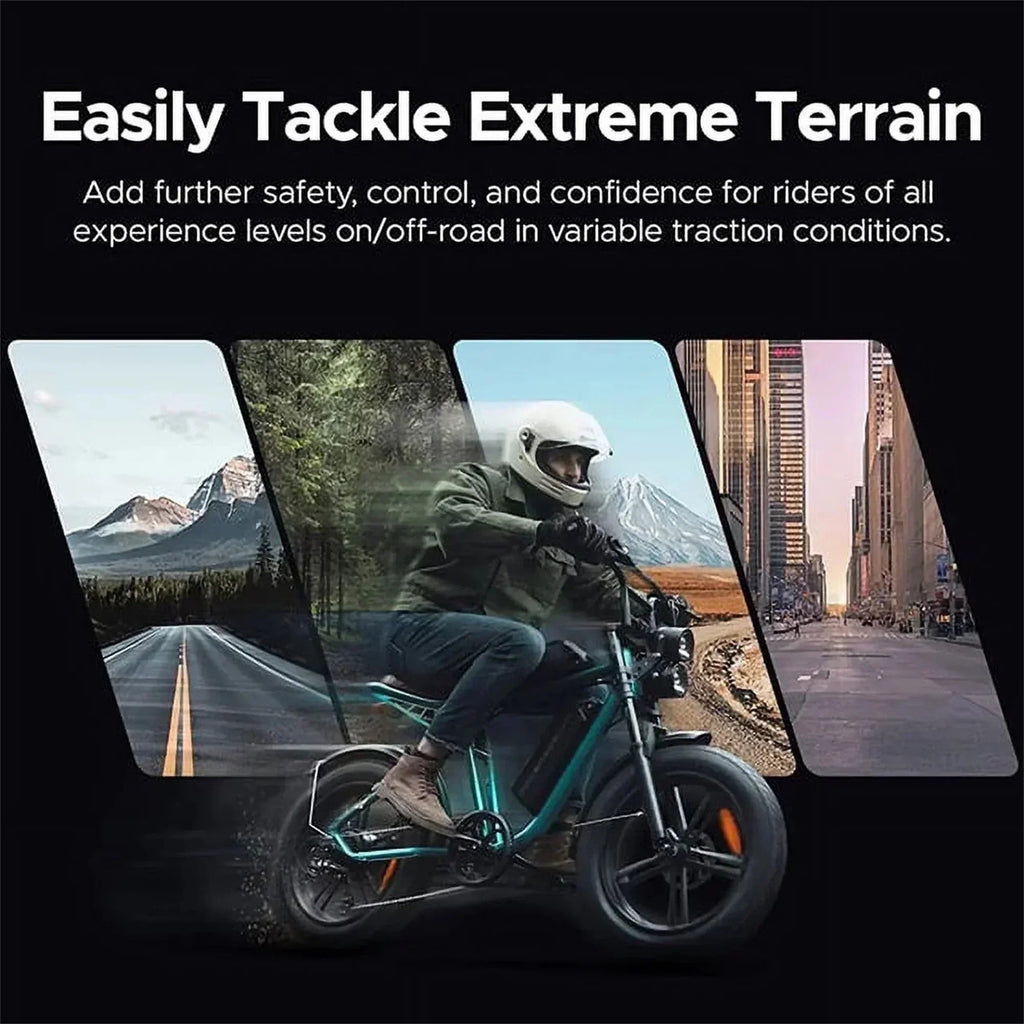 1000W Electric Bike for Adults, Retro-Style, 28mph, 94 Miles Range, 20′′x4.0′′ Fat Tires, Full Suspension, UL Certified