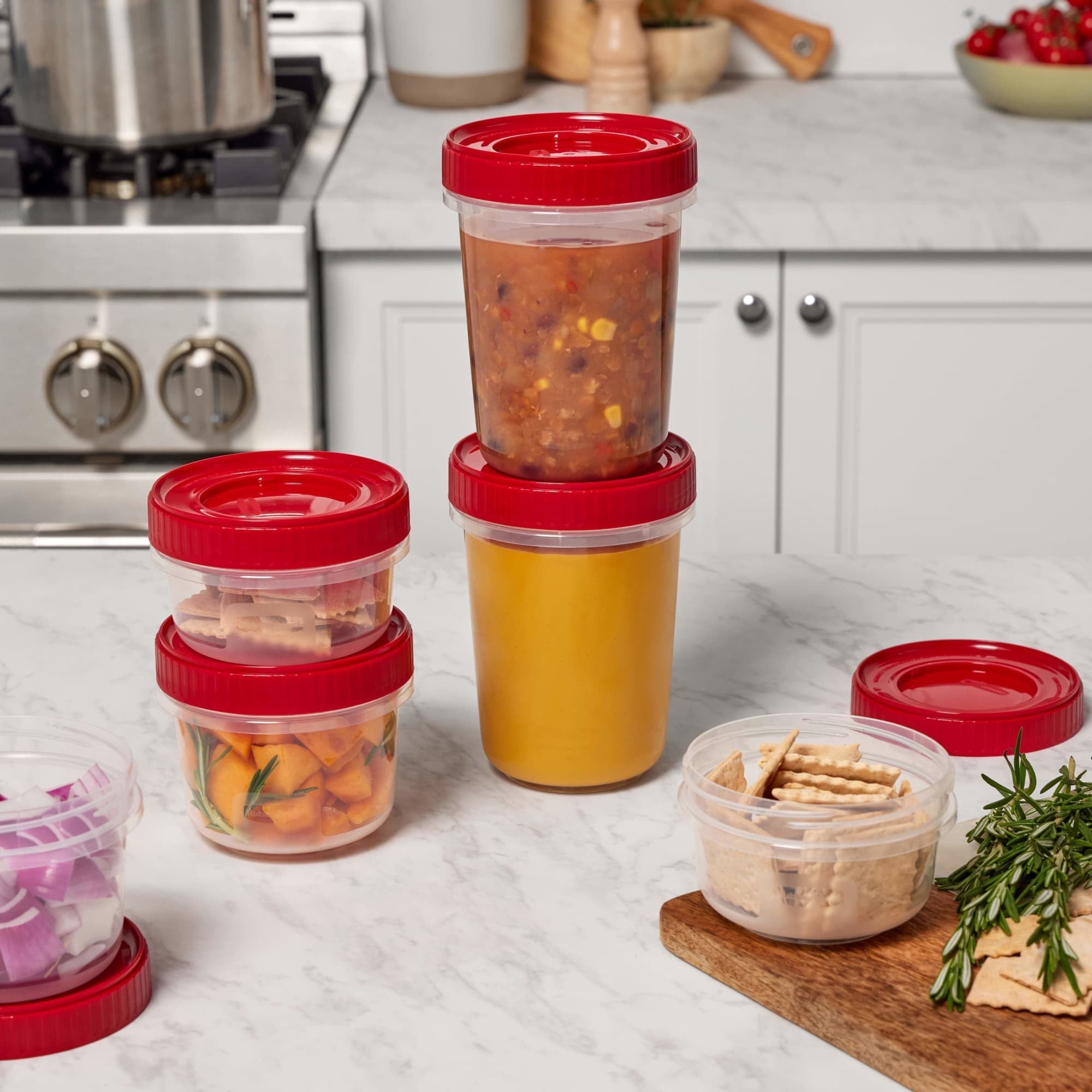 12 Piece Food Storage Set, Red