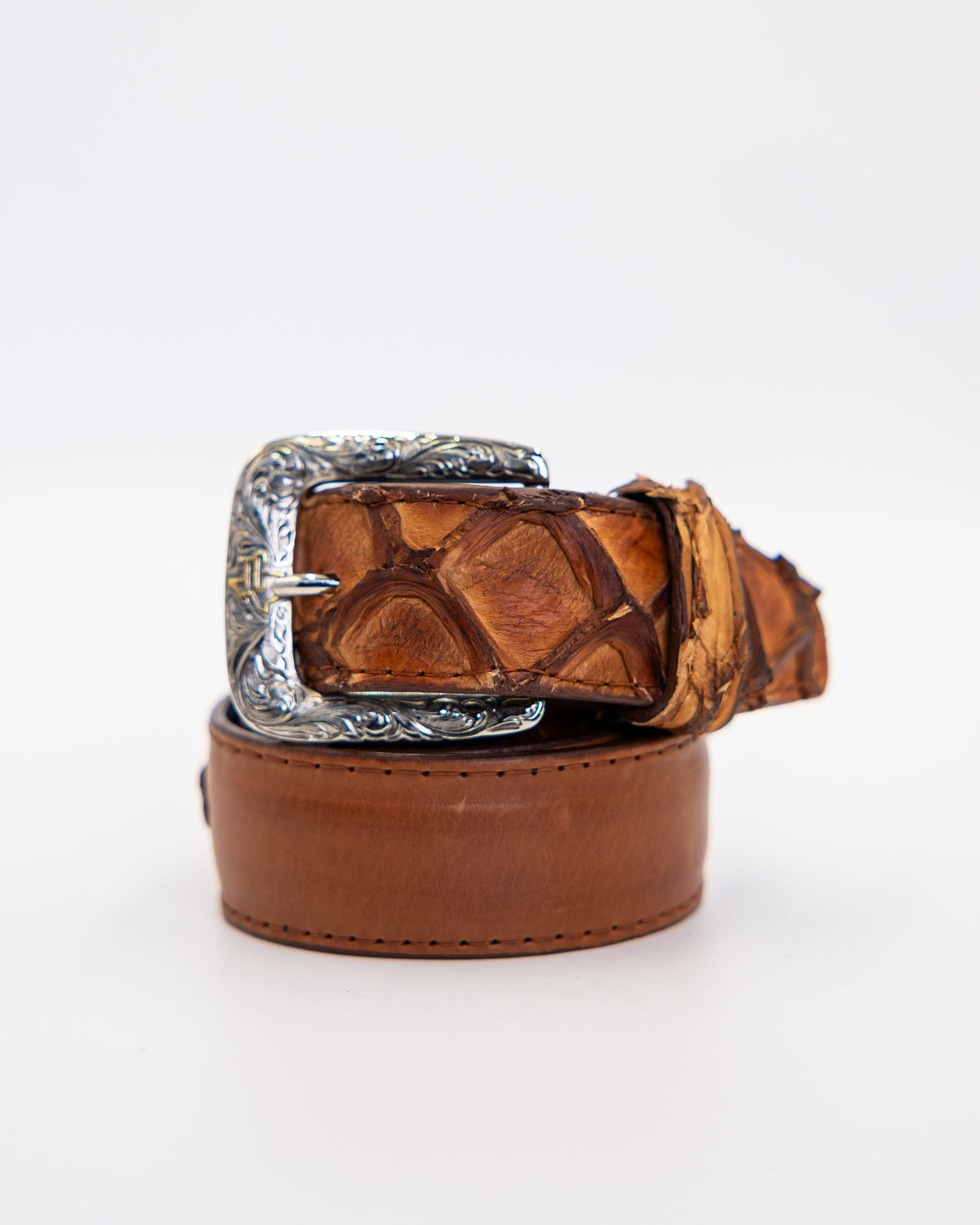 Cognac Pirarucu Belt