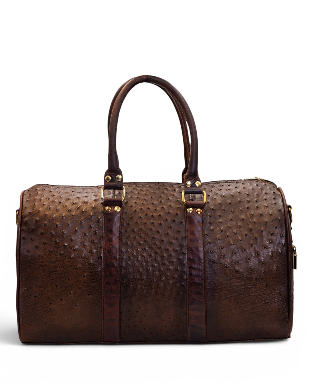 Espresso Ostrich Duffle Bag