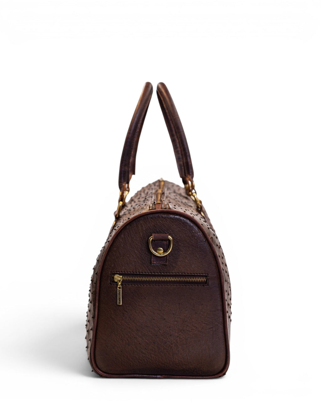 Espresso Ostrich Duffle Bag