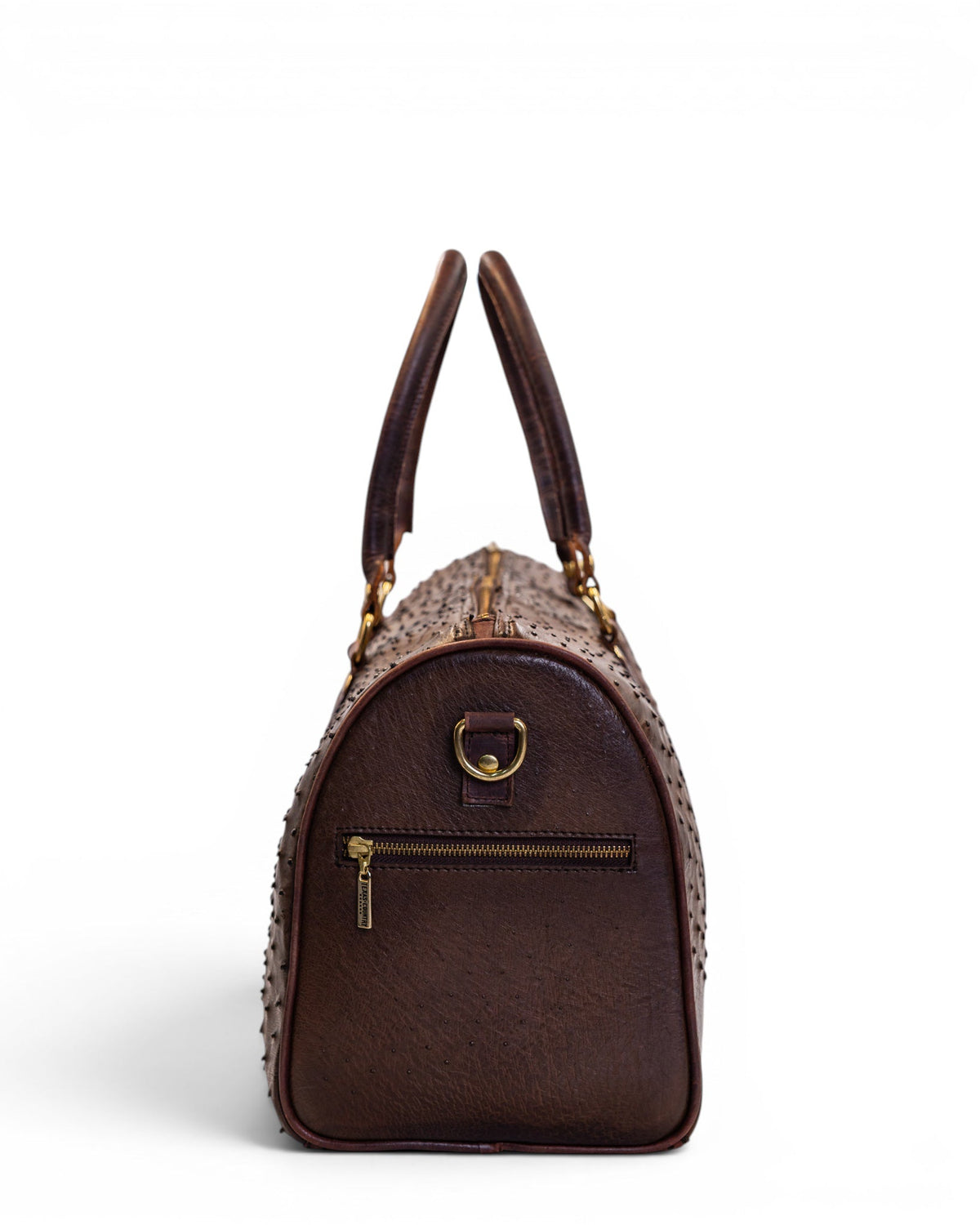 Espresso Ostrich Duffle Bag