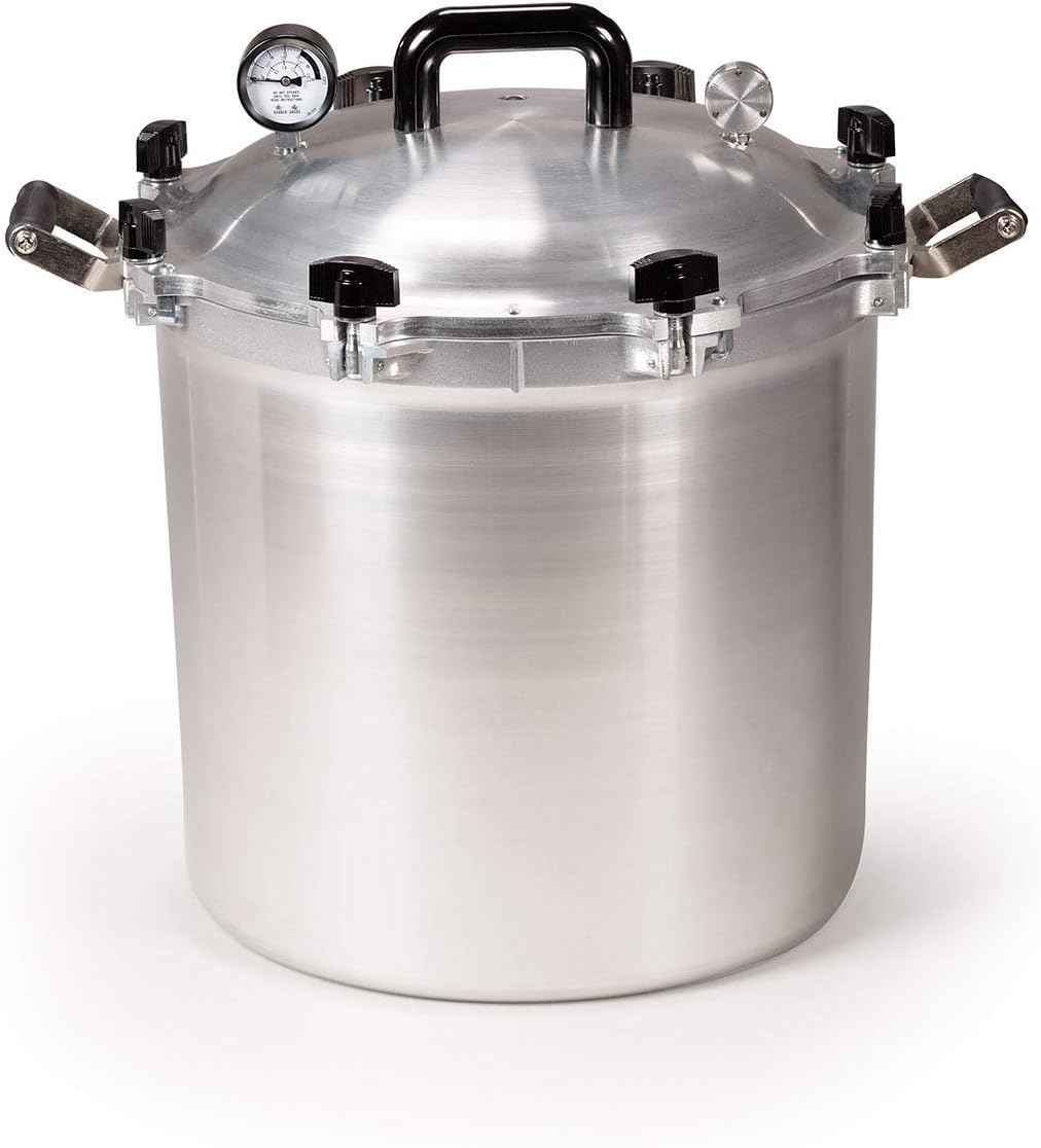 All American 1930: 21.5qt Pressure Cooker/Canner (The 921) – Exclusive Metal to Metal Sealing System – Easy to Open & Close – Suitable for Gas, Electric, or Flat Top Stoves – Made in the USA