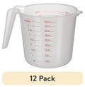(12 pack) 4 Cup PP Plastic Measuring Cup, 32 oz, Clear