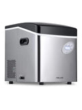 Newair Portable Ice Maker 50 lb. Daily, 12 Cubes in Under 7 Minutes - Compact Countertop Design - 3 Size Bullet Shaped Ice - for Kitchen/Office/RV/Bar - Stainless Steel