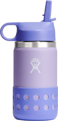 Hydro Flask 12oz Kids Wide Mouth Bottle with Straw Lid Wisteria