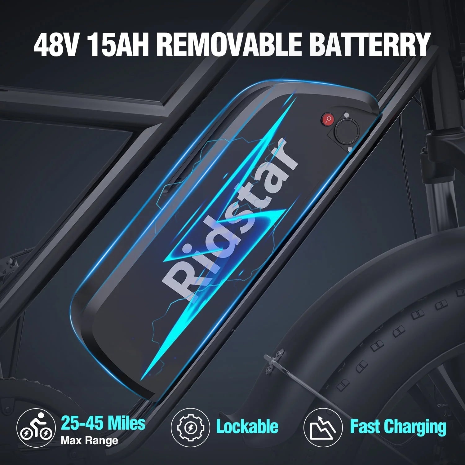 Electric Bike for Adults750W 30-70Miles 48V 15AH Removable Battery Ebike 20" x 4.0 Fat Tire Beach Commuting E-Bike 2 Seater W/Fork Suspension UL2849