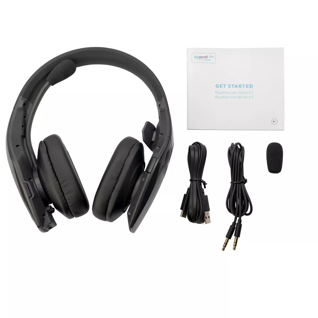 BlueParrott S650-XT Wireless Bluetooth Headset with ANC, 36-Hour Battery, IP54 Dust & Water Resistant