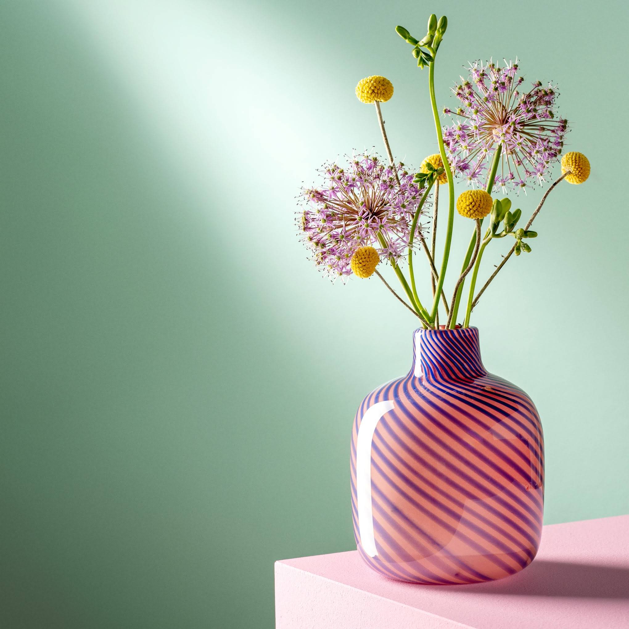 Filo Colori Glass Vase - Pink