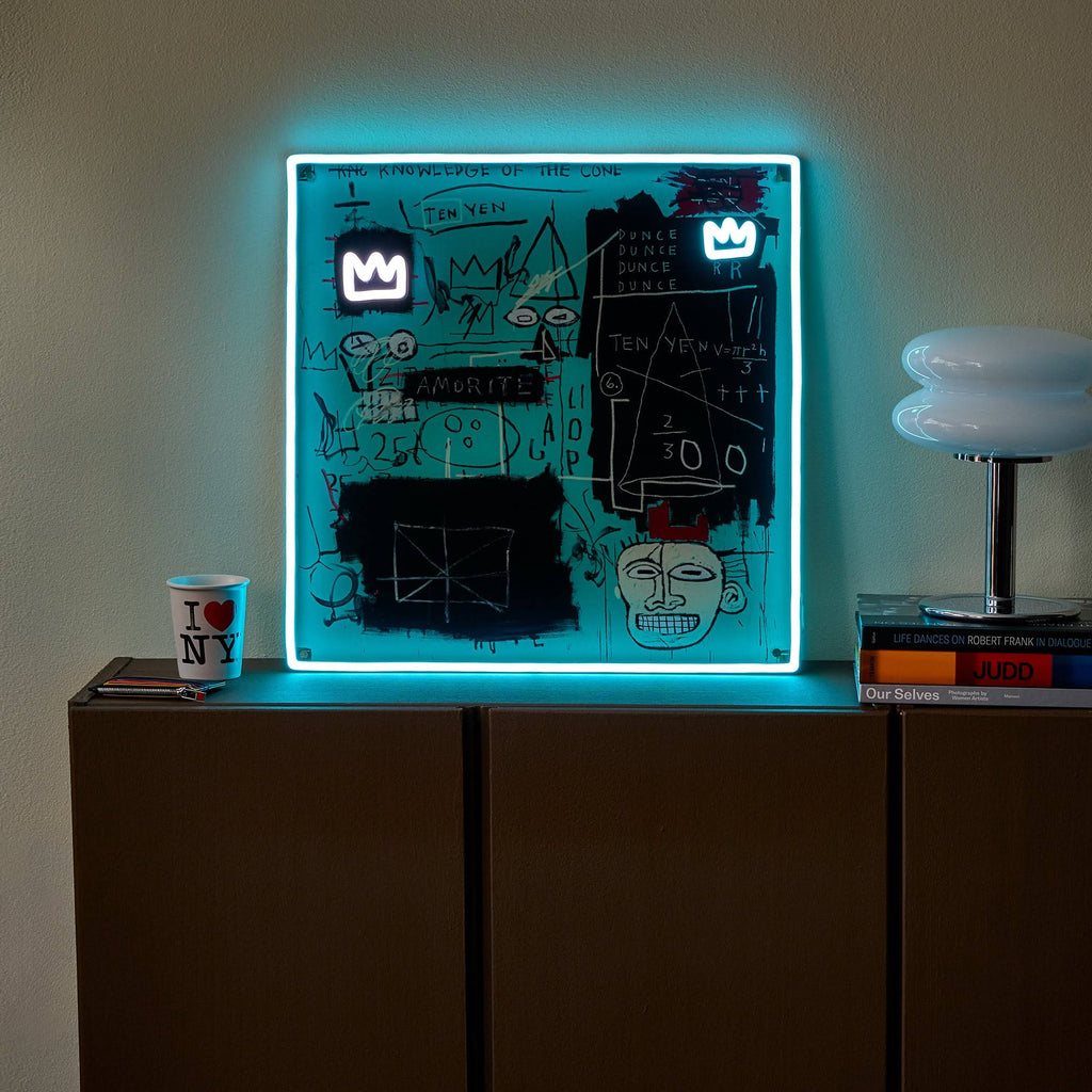 Yellowpop Jean-Michel Basquiat Equals Pi Neon Sign
