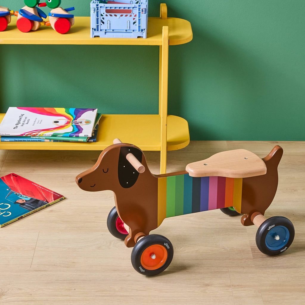 Vilac Dachshund Hot Dog Rider Toy