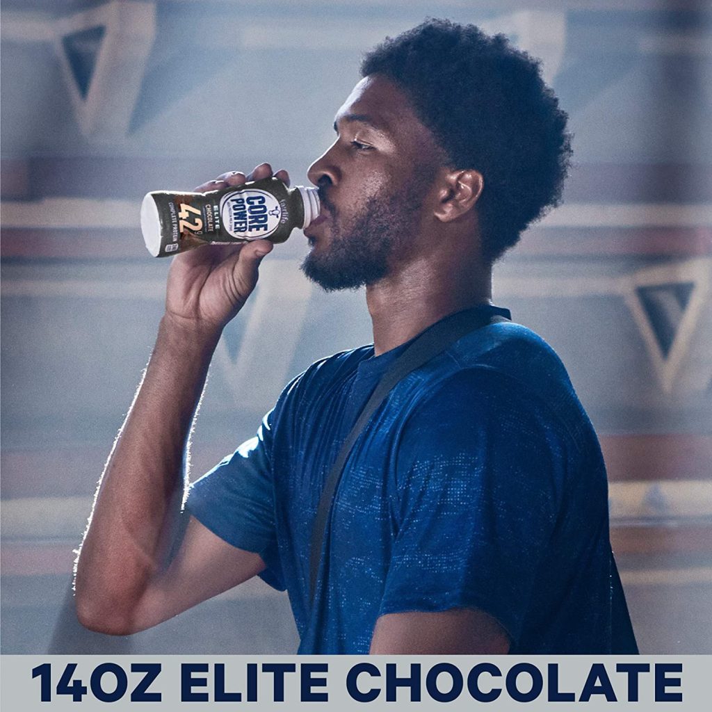 Core Power Elite Chocolate Protein Shake 42g, 14 Fl Oz, Pack of 12 - Workout Recovery Drink