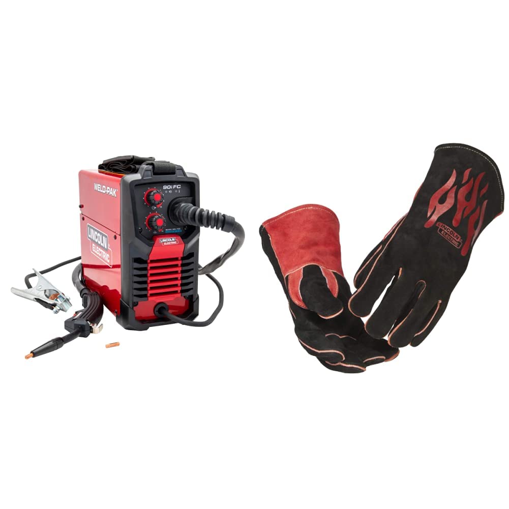 90i FC Flux Core Wire Feed Weld-PAK Welder, 120V Welding Machine, Portable w/Shoulder Strap, Protective Metal Case, Best for Small Jobs, K5255-1