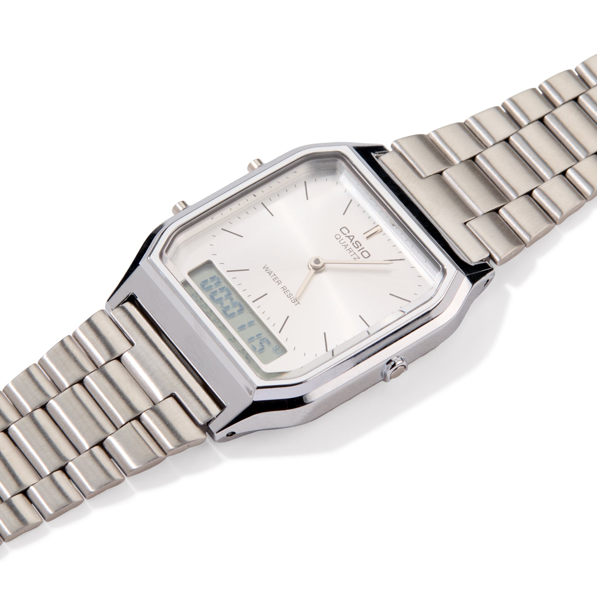 Casio AQ230 Analog Digital Watch - Silver