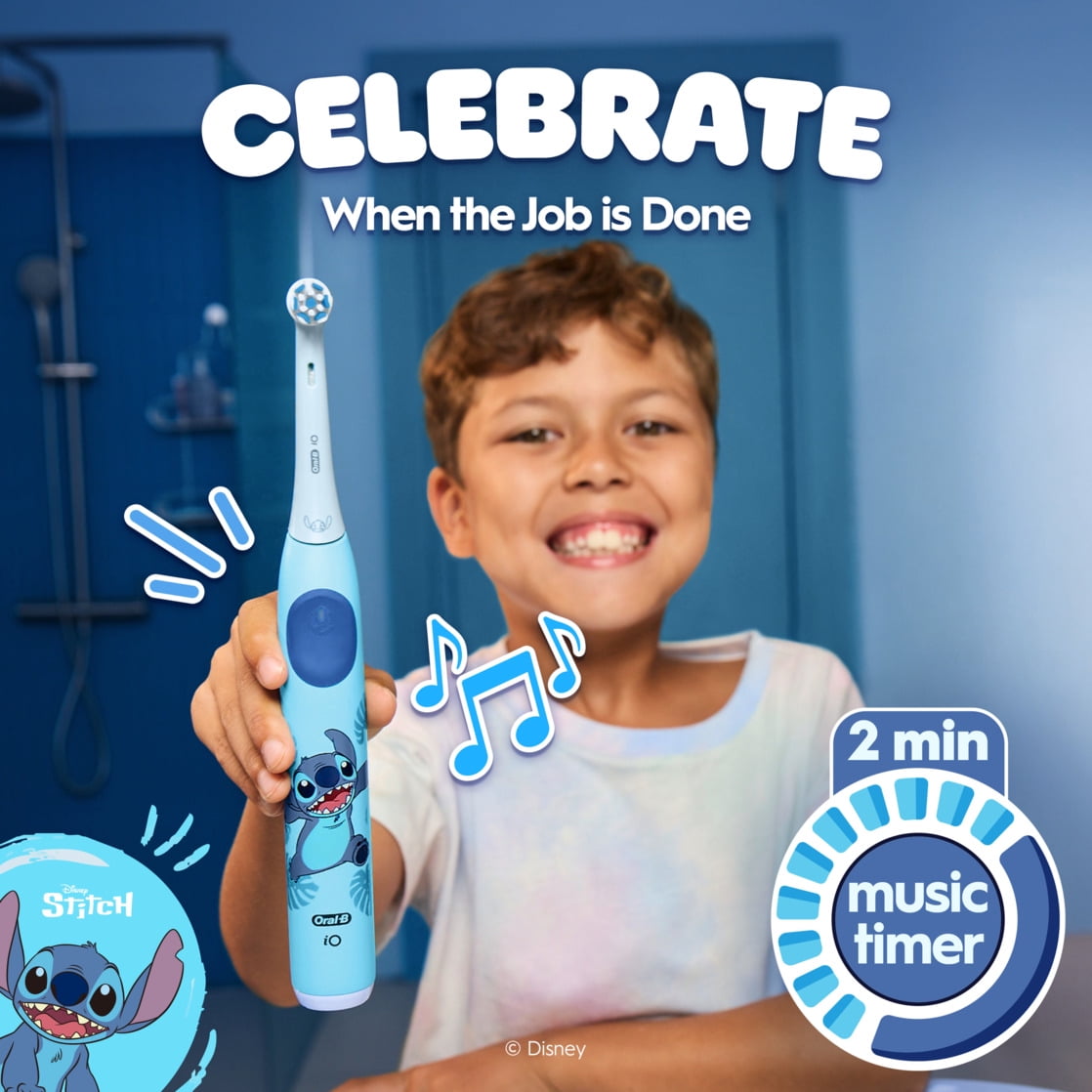 iO Kids Limited Rechargeable Electric Powered Toothbrush, Stitch