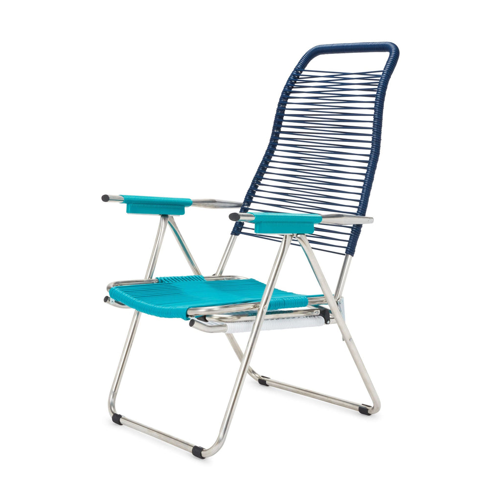 Spaghetti Outdoor Lounge Chair - Blue/ Turquoise/ White
