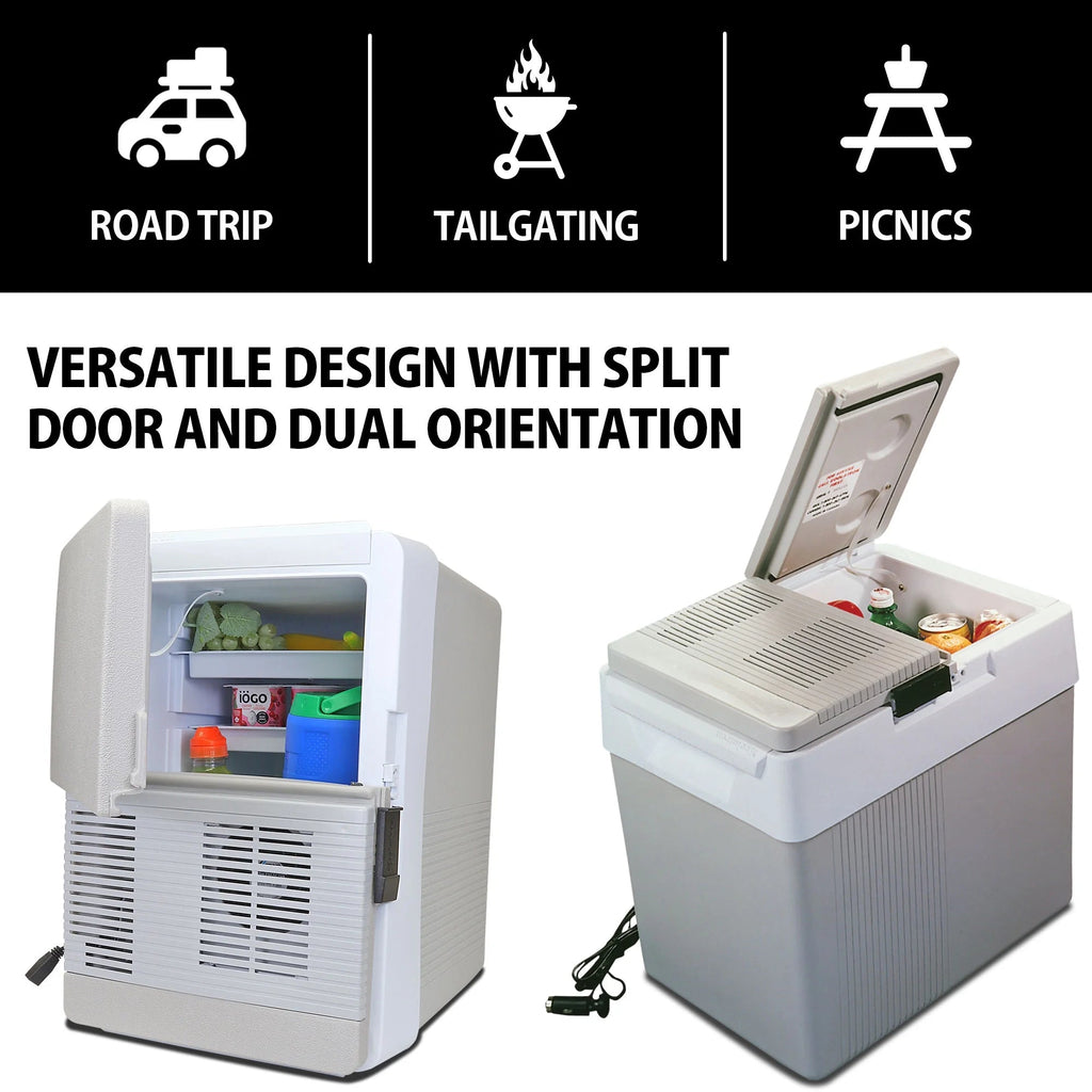 Koolatron 12V Electric Cooler/Warmer 34L (36 qt), Two-Way Design, Gray