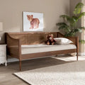 Ogden Mid-Century Modern Synthetic Rattan Daybed-Twin