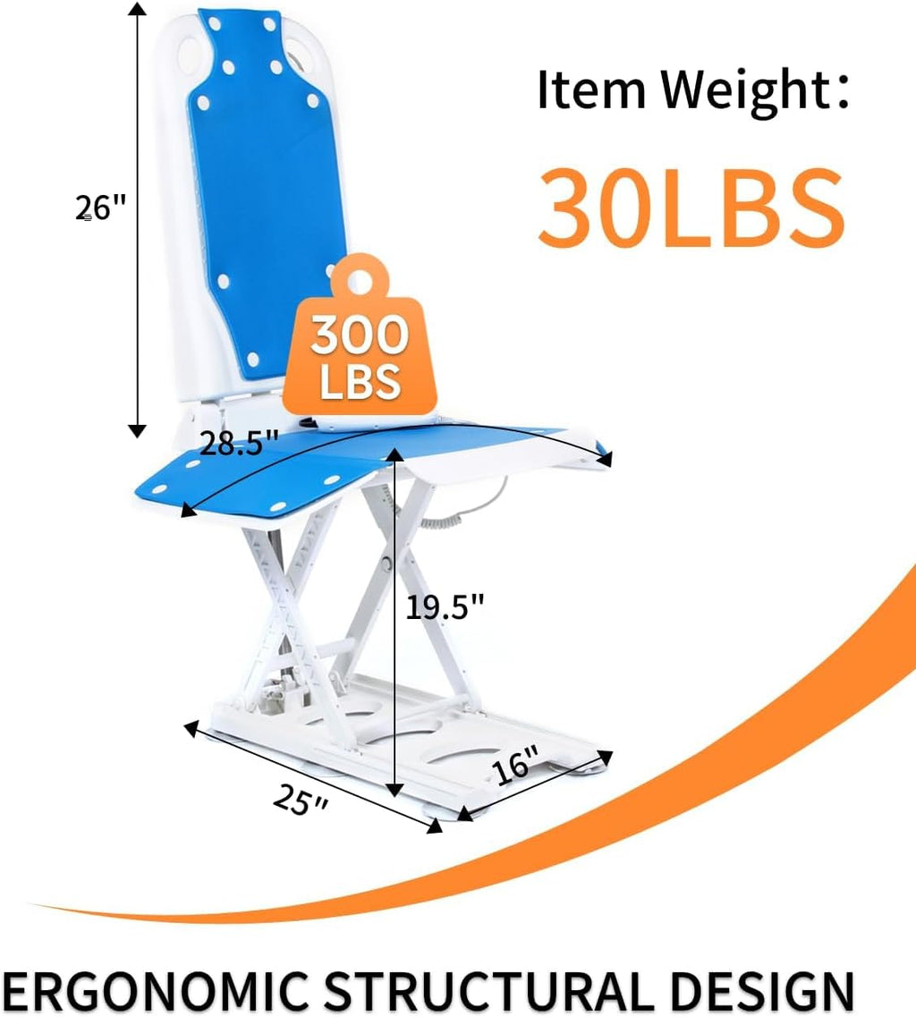ElderAid Electric Chair Lift for Elderly - 20" Height, 300 LBS Capacity