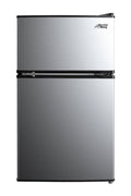 Arctic King 3.2 Cu ft Two Door Mini Fridge with Freezer, Stainless Steel, E-Star, Arm32d5asl, Silver